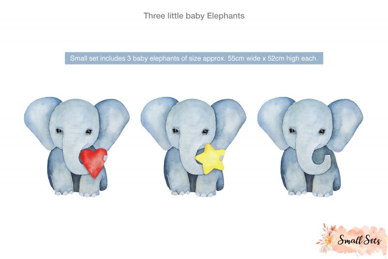 Three little baby Elephants