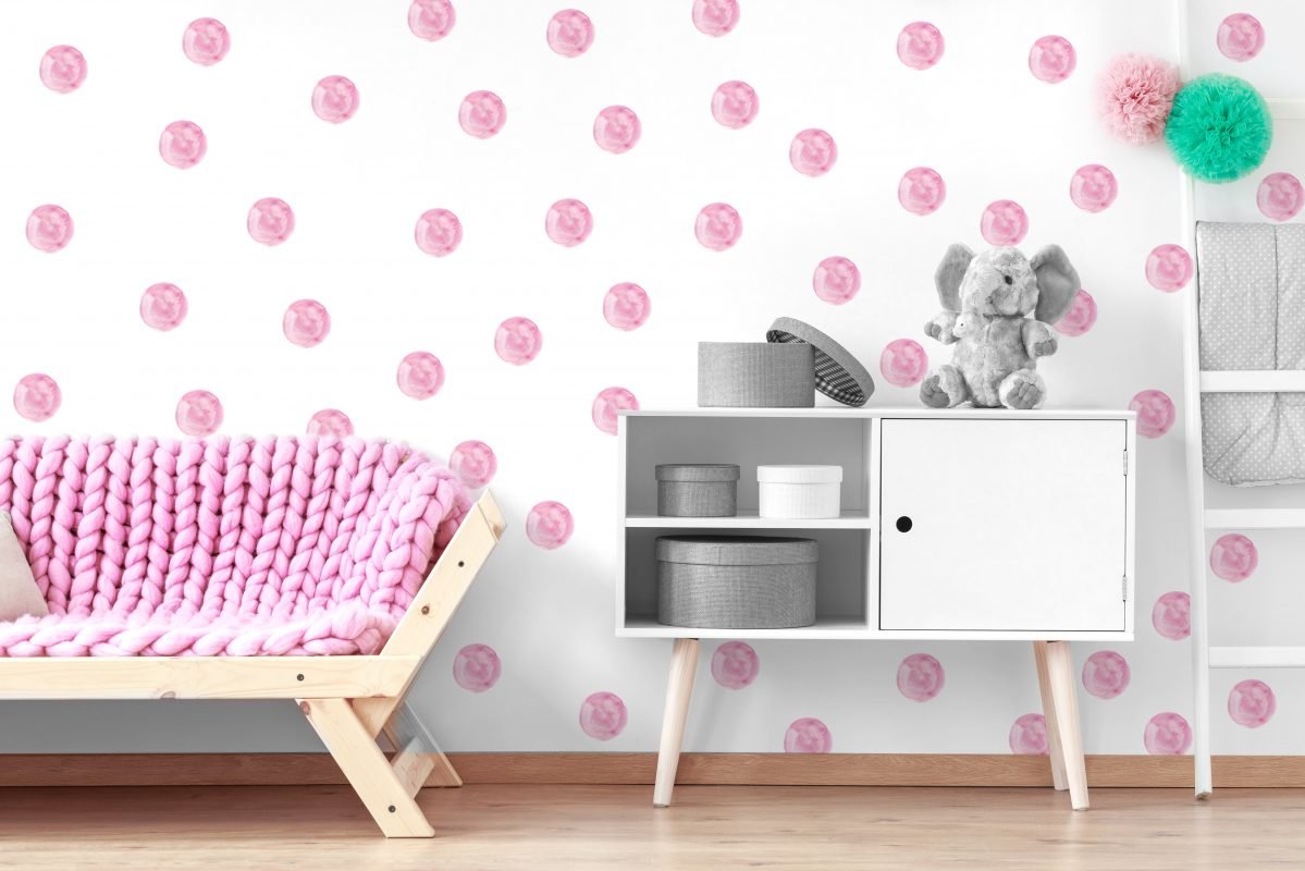 Watermark Polka Dots Wall Decals Removable Wallpapers, Wall Stickers