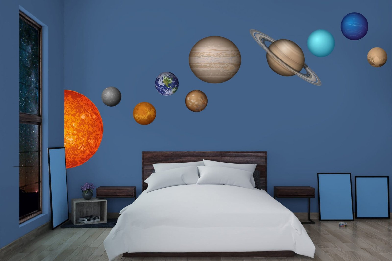 Sun and Planets Wall Decal Set - Removable Wallpapers, Wall Stickers ...