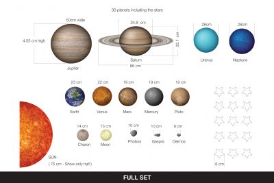 Sun and Planets Wall Decal Set - Removable Wallpapers, Wall Stickers ...