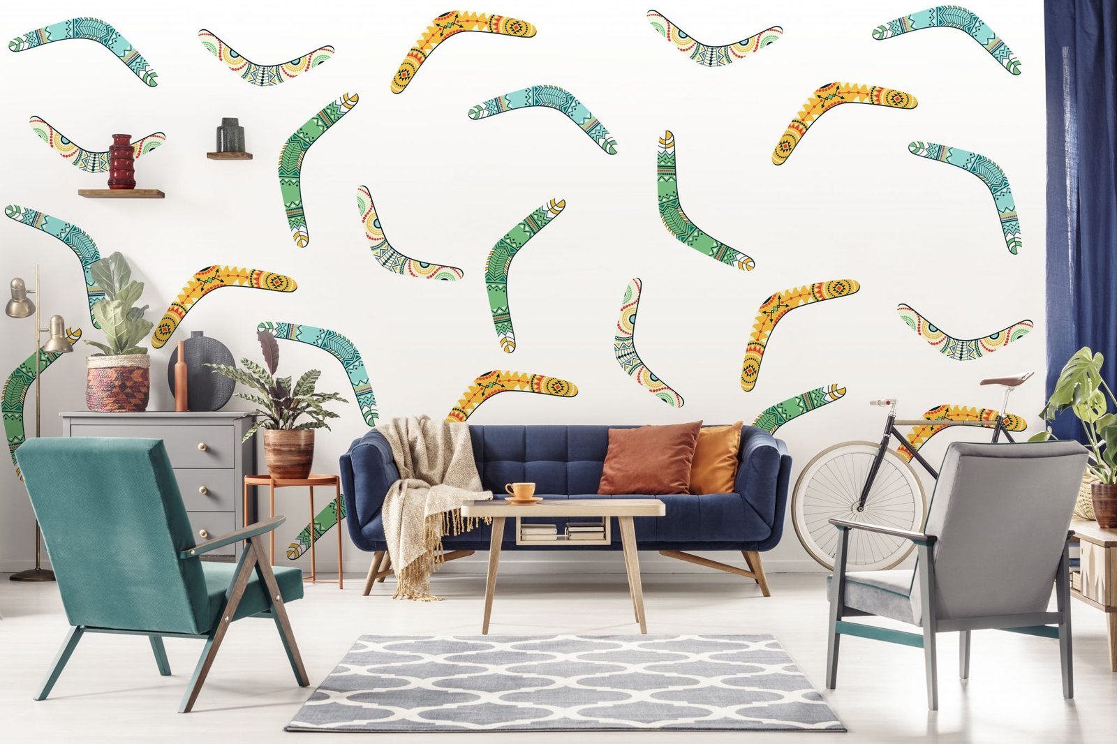 Boomerang Wall Decal Set Removable Wallpapers, Wall Stickers & Wall