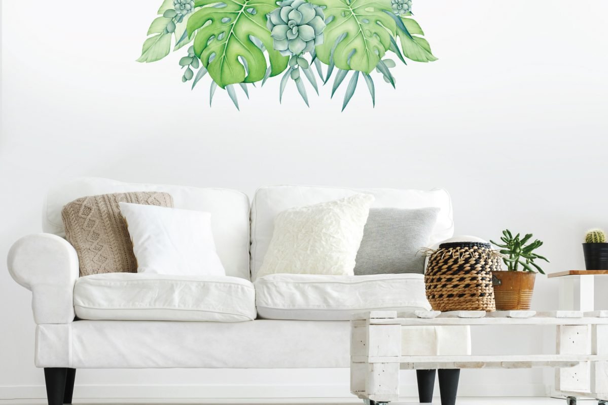 Tropical Garden Wall Decal Set Removable Wallpapers, Wall Stickers