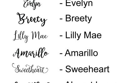 Whimsy Font Chart