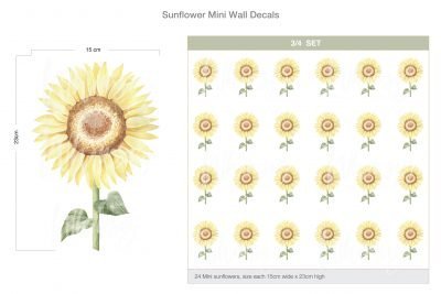 Sunflower Mini Wall Decals