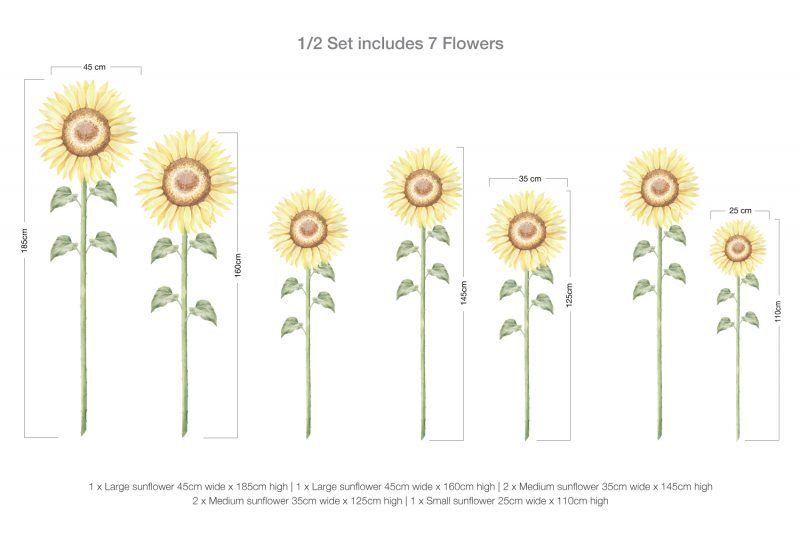 Sunflower LARGE Wall Decals