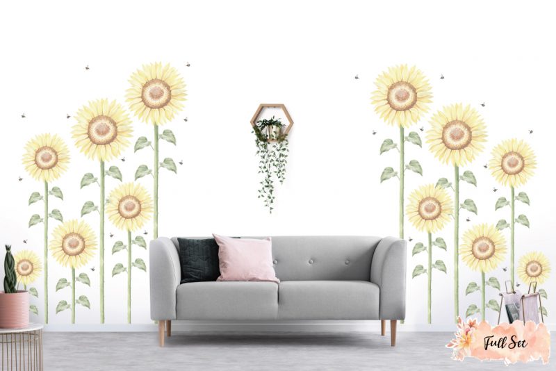 Sunflower-Large-Full-set-wall-decals_03