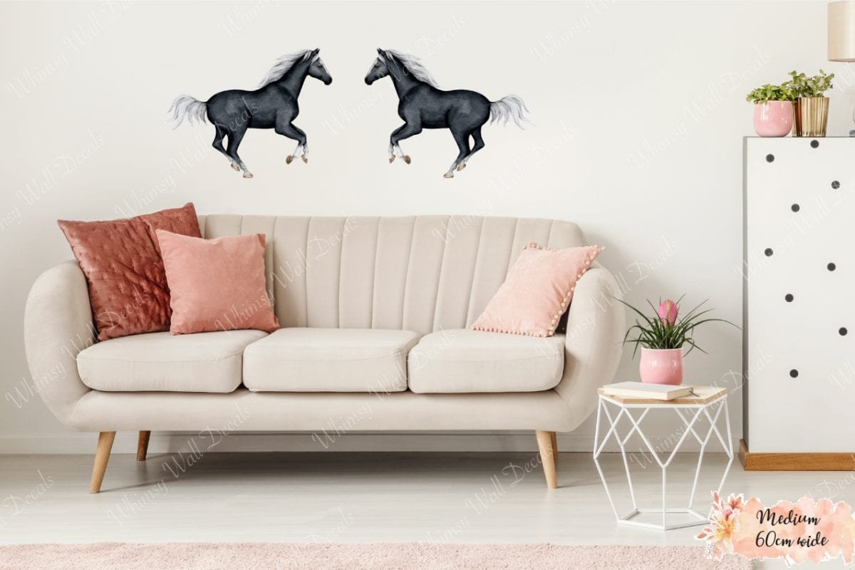 Black Horse Wall Decal Set Removable Wallpapers, Wall Stickers & Wall