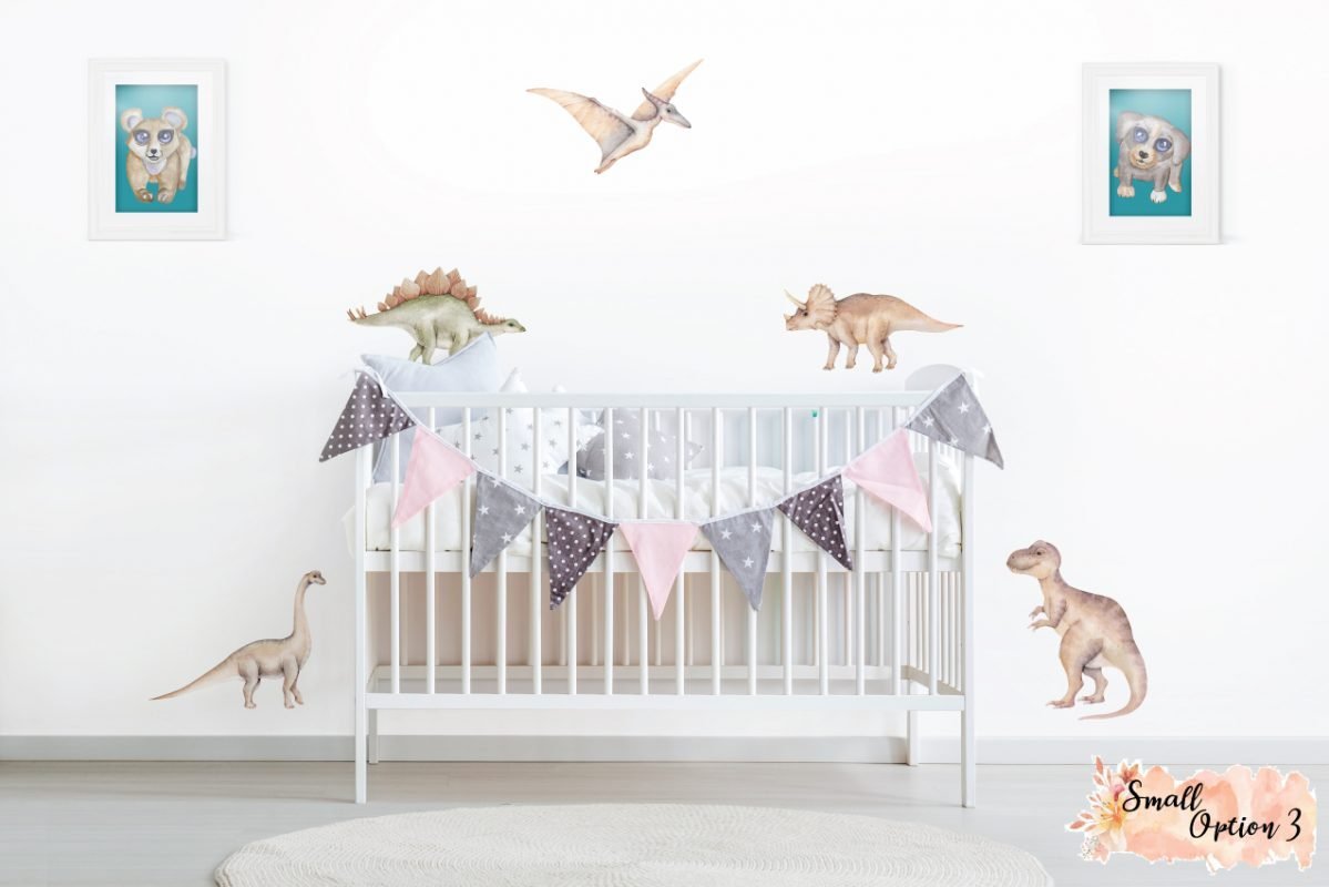 Small DINOSAUR Wall Decals Removable Wallpapers, Wall Stickers & Wall