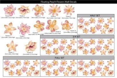 Floating-Peach-Flowers-Sizes