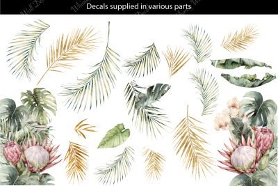 Tropical-Palm-Leaves-Protea-&-Orchids-Decals_Parts