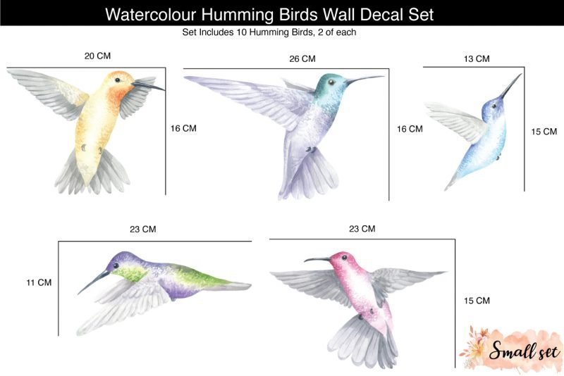 09-Mini_Watercolour-Hummingbirds-Decal-Set_Sizes