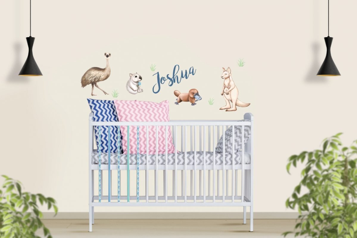 Small Australian Native Animal Wall decal Set Removable Wallpapers