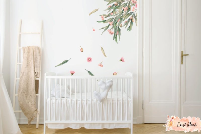 Flowering Gum Tree and Leaves Decals