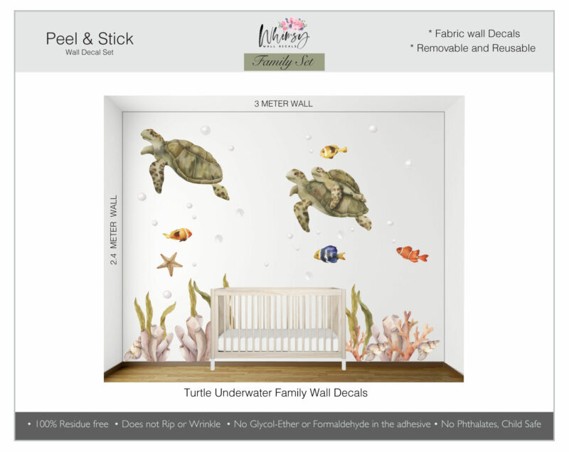 Turtle-Family_Swimming