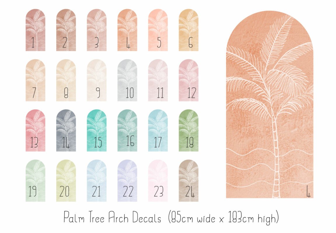 Palm Arch Wall Decals Removable Wallpapers, Wall Stickers & Wall Decals Australia