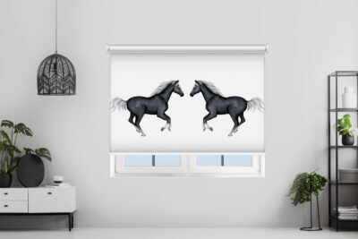 Black Horse - Printed Roller Blind