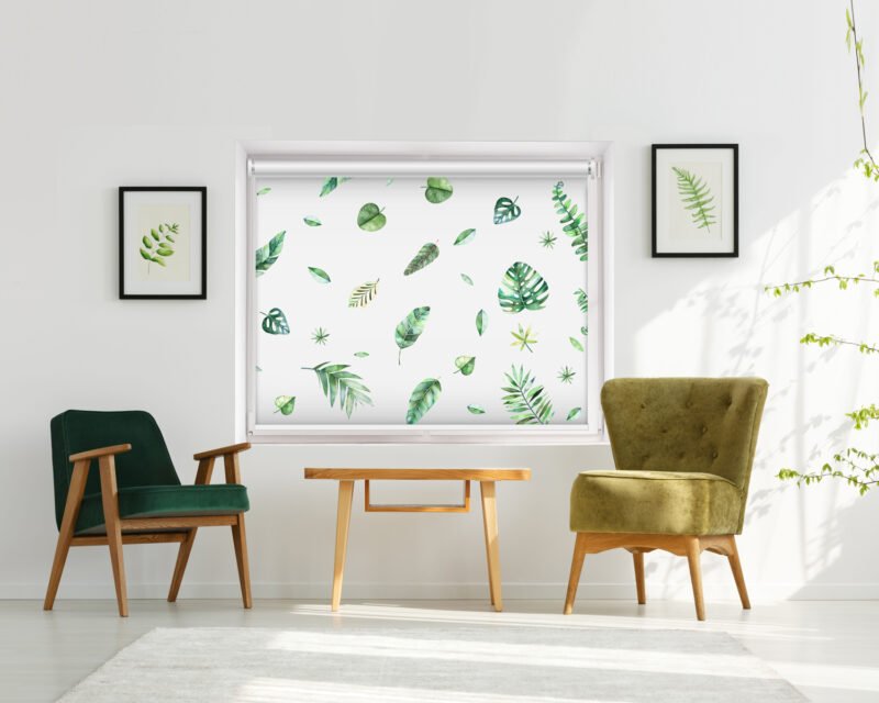 Tropical Leaves - Printed Roller Blind