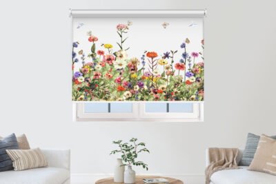 Wild Flower Wall Trim - Printed Roller Blind