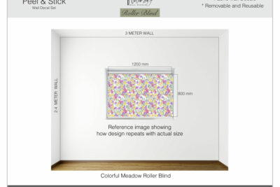 Colorful Meadow - Printed Roller Blind