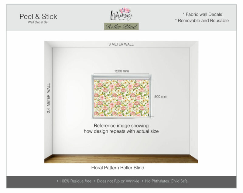 Floral Pattern - Printed Roller Blind