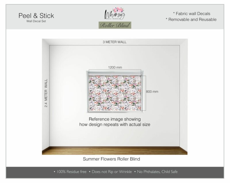 Summer Flowers - Printed Roller Blind