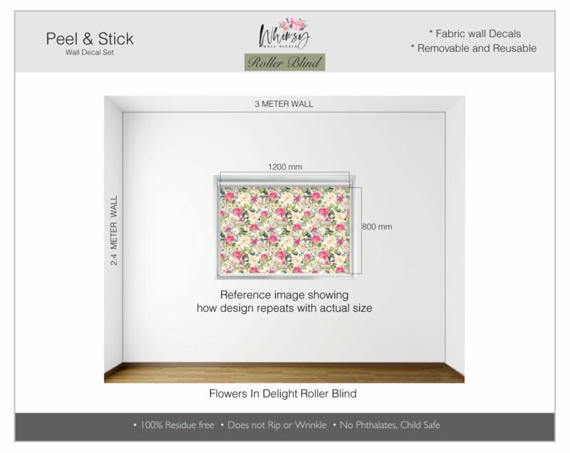 Flowers In Delight - Printed Roller Blind