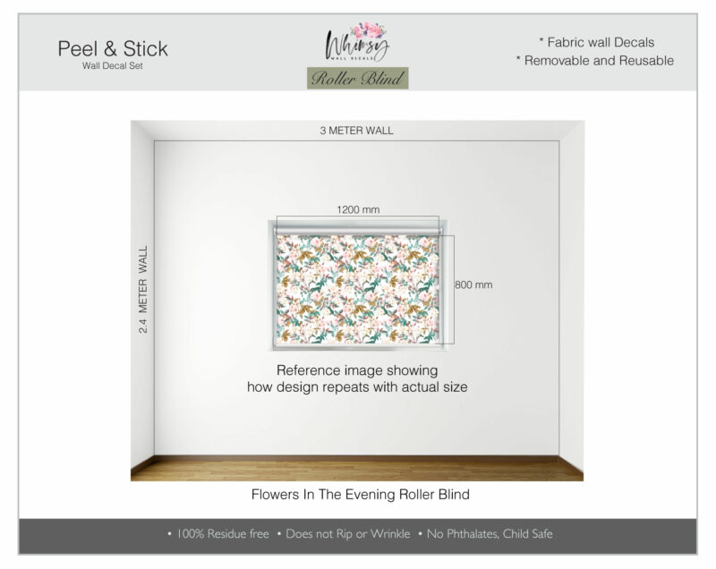 Flowers In The Evening - Printed Roller Blind