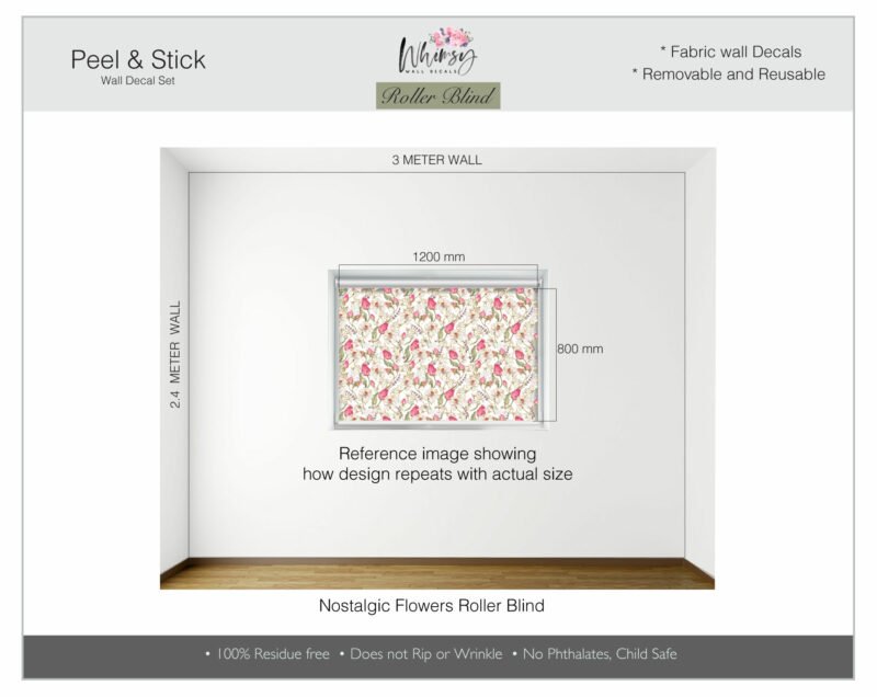 Nostalgic Flowers- Printed Roller Blind