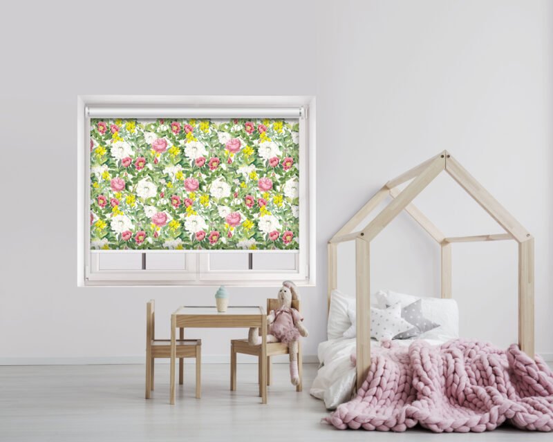 Summer English Roses - Printed Roller Blind