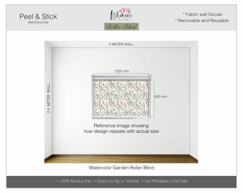 Watercolor Garden - Printed Roller Blind