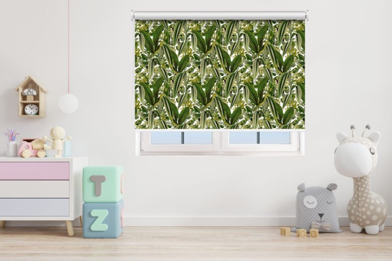 Green Leaves- Printed Roller Blind