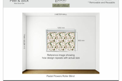 Pastel Flowers - Printed Roller Blind