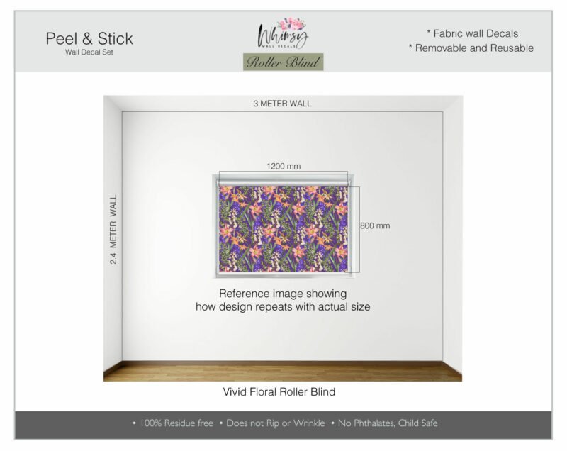 Vivid Floral - Printed Roller Blind