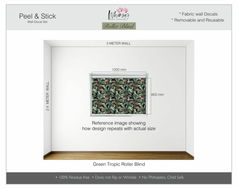 Green Tropic - Printed Roller Blind