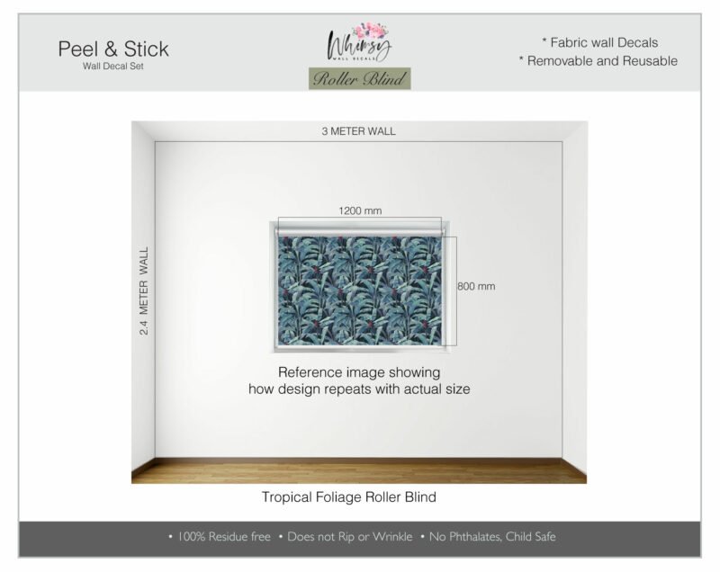 Tropical Foliage - Printed Roller Blind