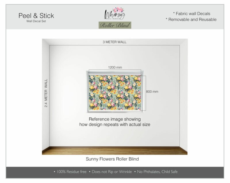 Sunny Flowers - Printed Roller Blind