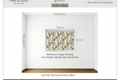 Summer Sky flowers - Printed Roller Blind