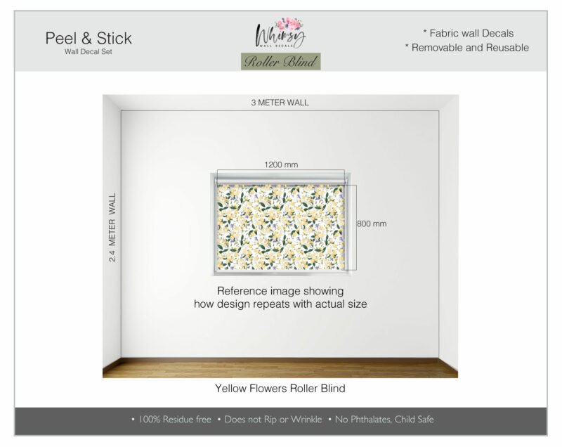 Yellow Flowers - Printed Roller Blind