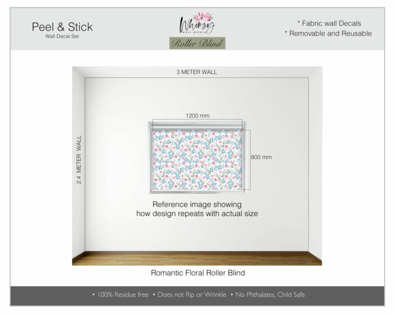 Romantic Floral - Printed Roller Blind