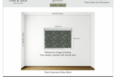 Dark Greenery - Printed Roller Blind