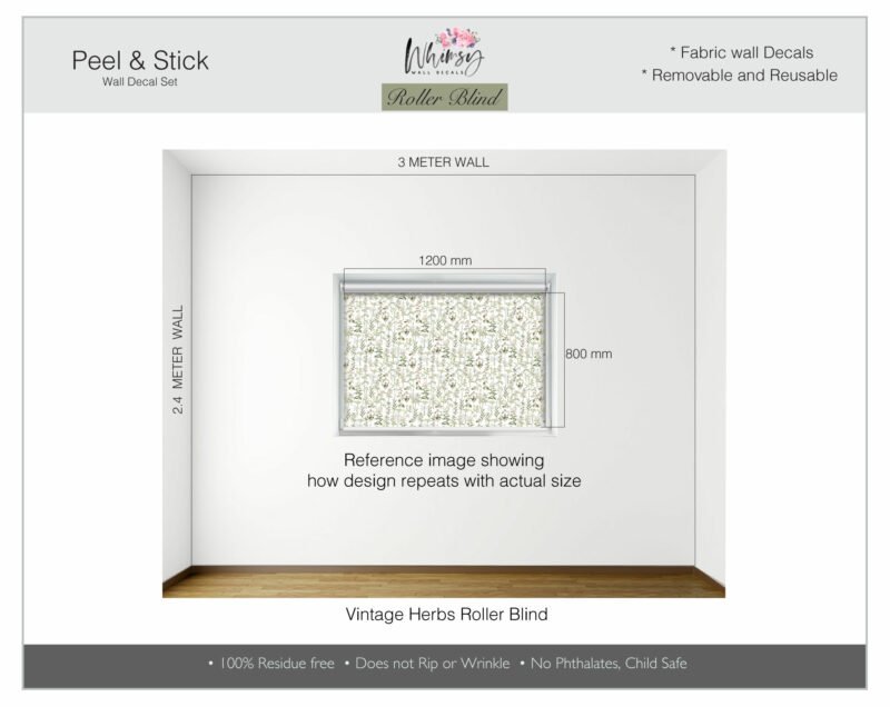 Vintage Herbs - Printed Roller Blind