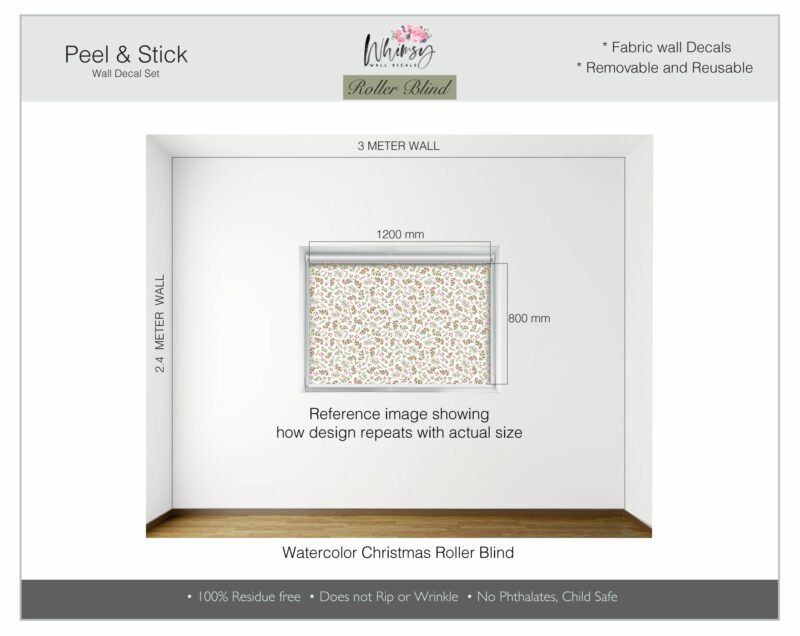 Watercolor Christmas - Printed Roller Blind