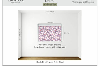 Really Pink Flowers - Printed Roller Blind