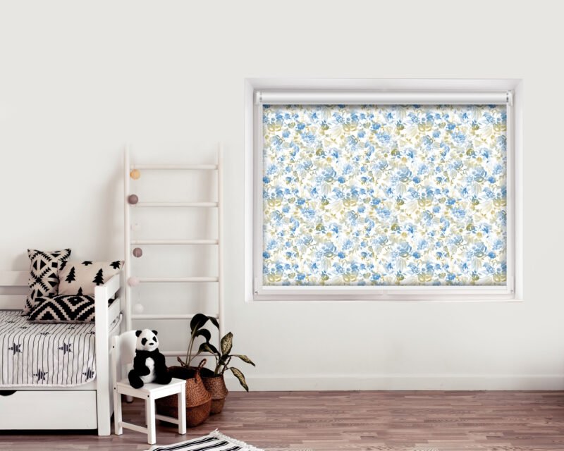 Noble Golden Flowers - Printed Roller Blind