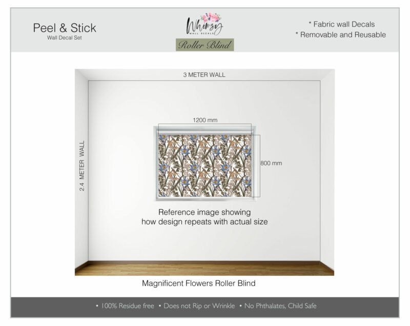 Magnificent Flowers - Printed Roller Blind