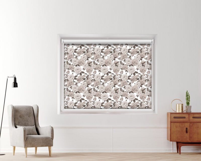 Subtle Roses Pattern - Printed Roller Blind