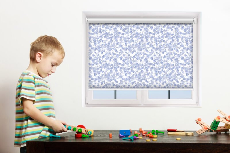 Lovely Blue Pattern - Printed Roller Blind