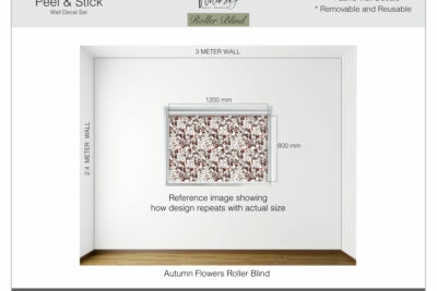 Autumn Flowers - Printed Roller Blind