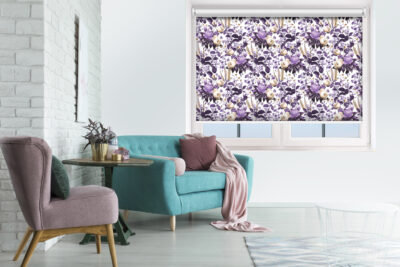 Purple Bouquet - Printed Roller Blind