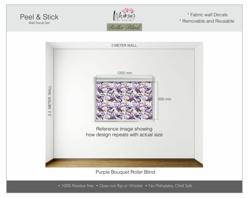 Purple Bouquet - Printed Roller Blind